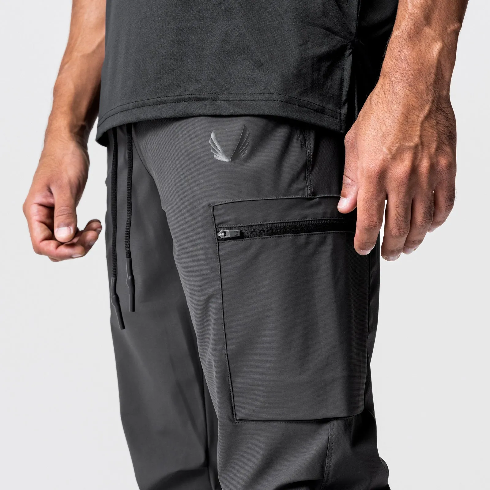 0698. TETRA-LITE™ Inlay Pocket High Rib Jogger - Space Grey