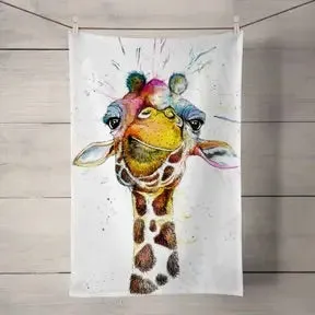 100% COTTON GIRAFFE TEA TOWEL