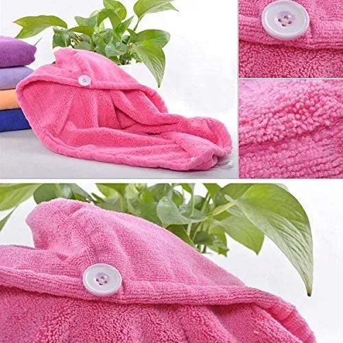 1408 Quick Turban Hair-Drying Absorbent Microfiber Towel / Dry Shower Caps