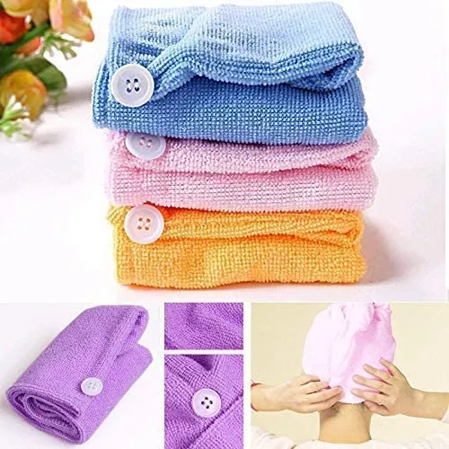 1408 Quick Turban Hair-Drying Absorbent Microfiber Towel / Dry Shower Caps