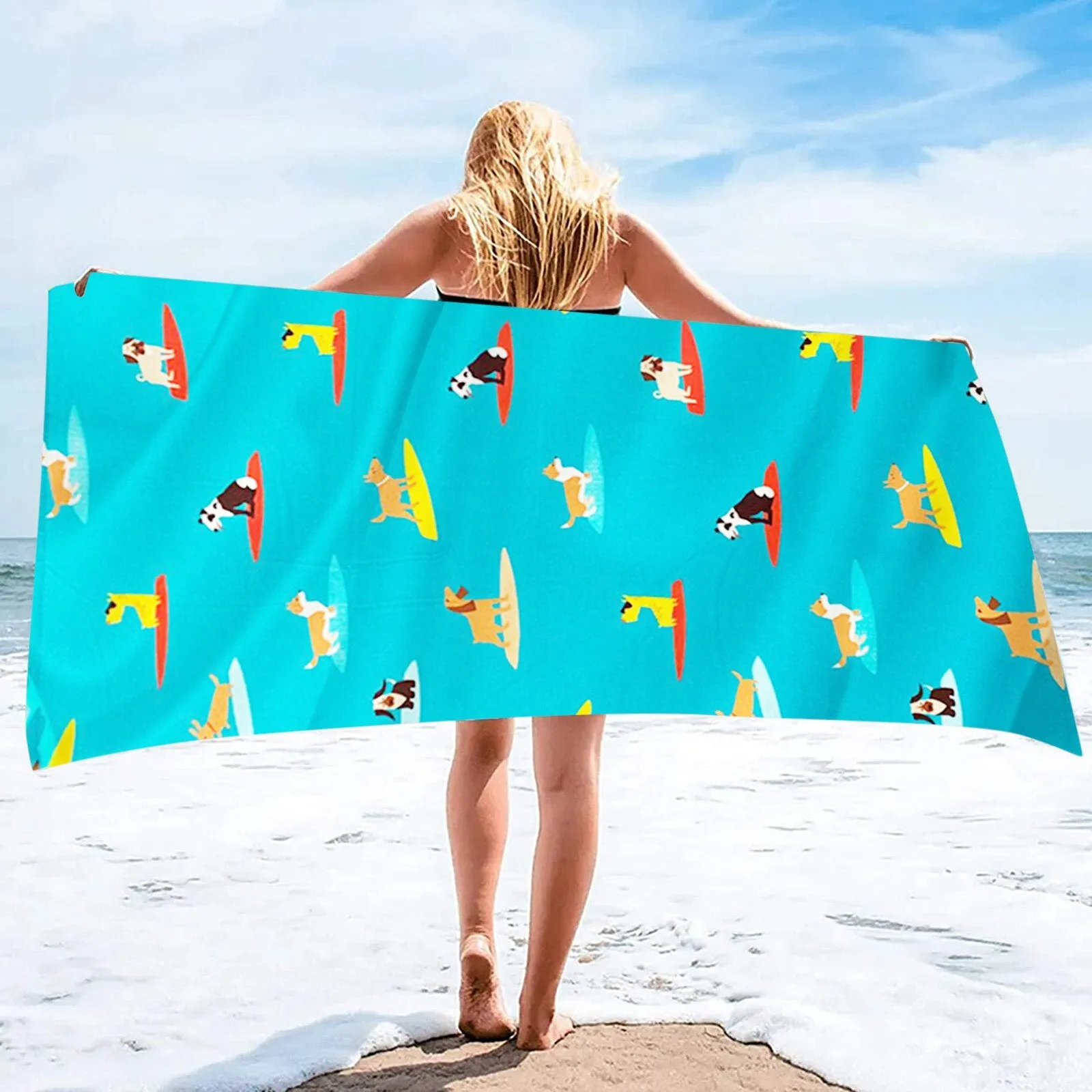 4# Sand Free Quick Dry Beach Towel Microfiber Multifunctional Bath Towels Beach Cushion Swimming Personalized Beach Towels