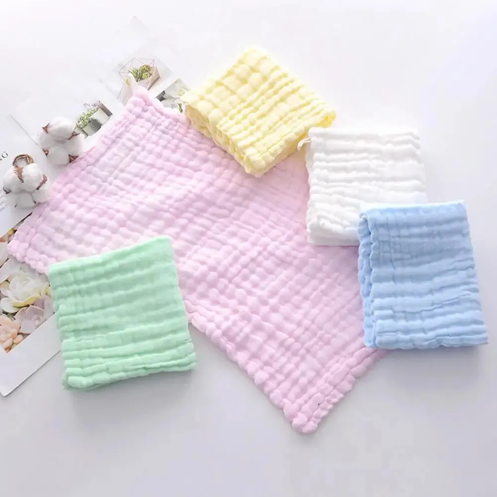 4PCS Baby Bath Towel Cotton Muslin Square 6Layer Gauze Kid Facecloth Face Wash Wipe Hand Newborn Stuff Handkerchief Saliva Towel