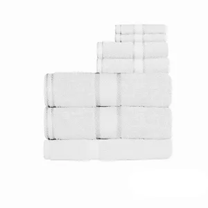 550gsm Cotton 7 Pce Bath Sheet Set White