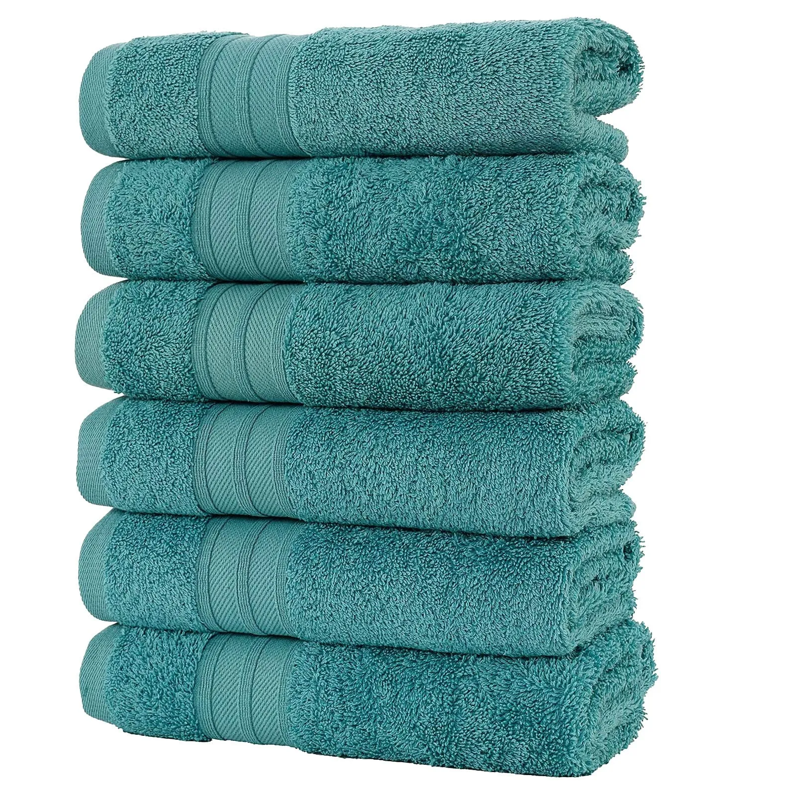 6 PCS Pure Cotton Face Towel Super Absorbent Large Soft 30" x 14"