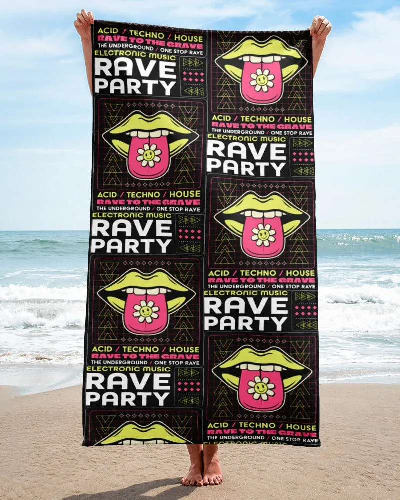 90's Rave Party Towel