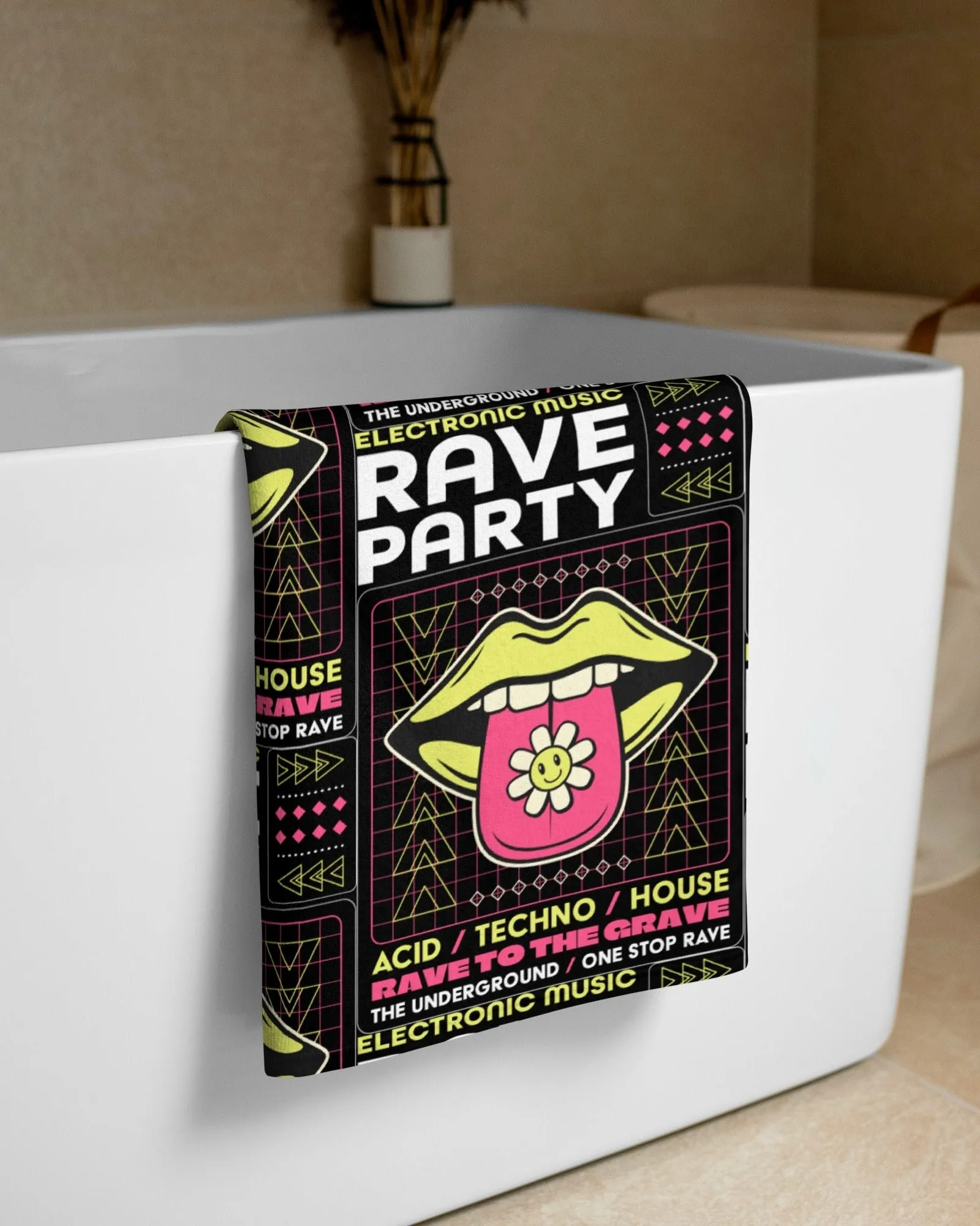 90's Rave Party Towel