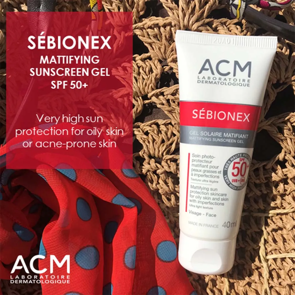 ACM Sebionex SPF50  Mattifying Sunscreen Gel 40ml