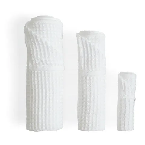 Air Waffle Towels - White