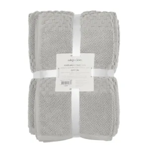 Algodon Portland 5 Piece Silver Grey Towel Pack