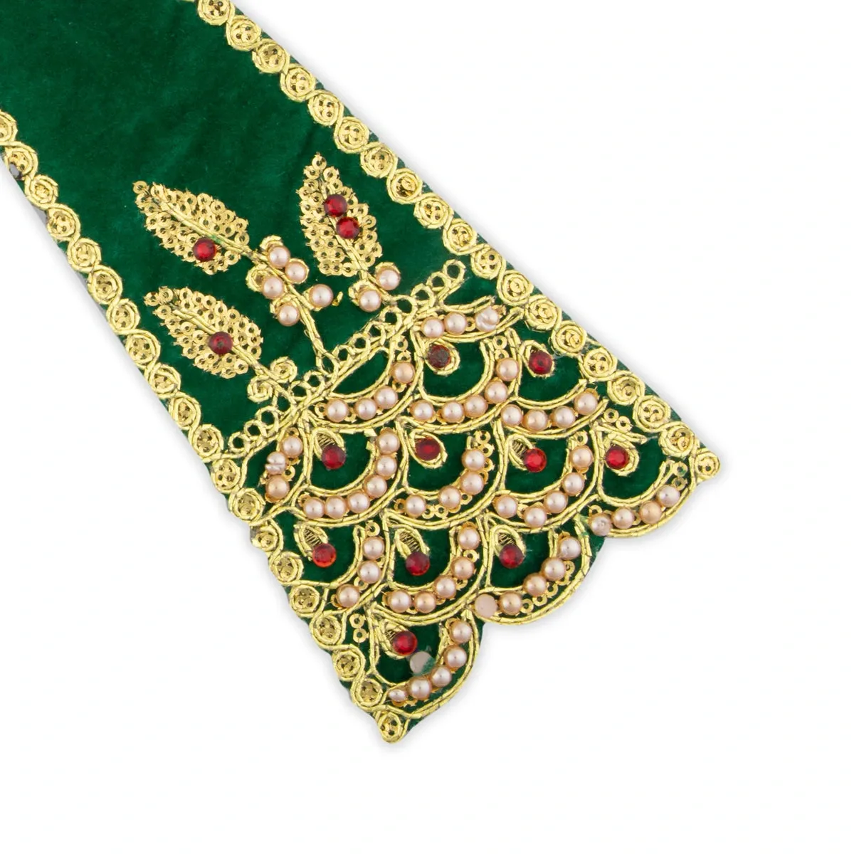 Angavastram - 18 Inches | Beads & Jari Designed Towel/ Velvet Thundu for Deity/ 20 Gms/ Assorted Colours