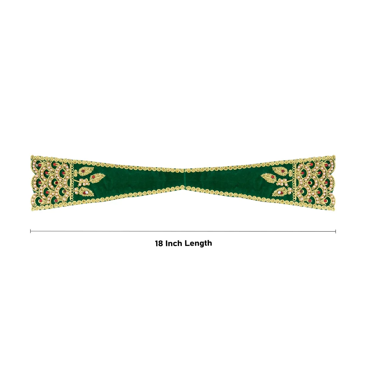 Angavastram - 18 Inches | Beads & Jari Designed Towel/ Velvet Thundu for Deity/ 20 Gms/ Assorted Colours