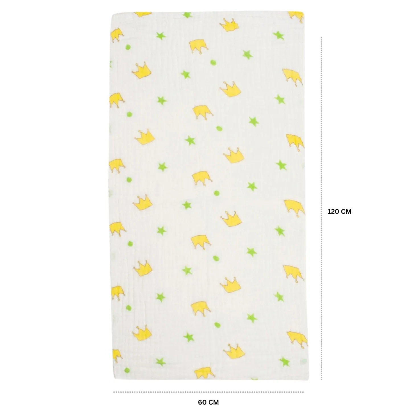 Baby Moo Crown 100% Cotton Ultra Soft Eco Friendly Absorbent Towel - White