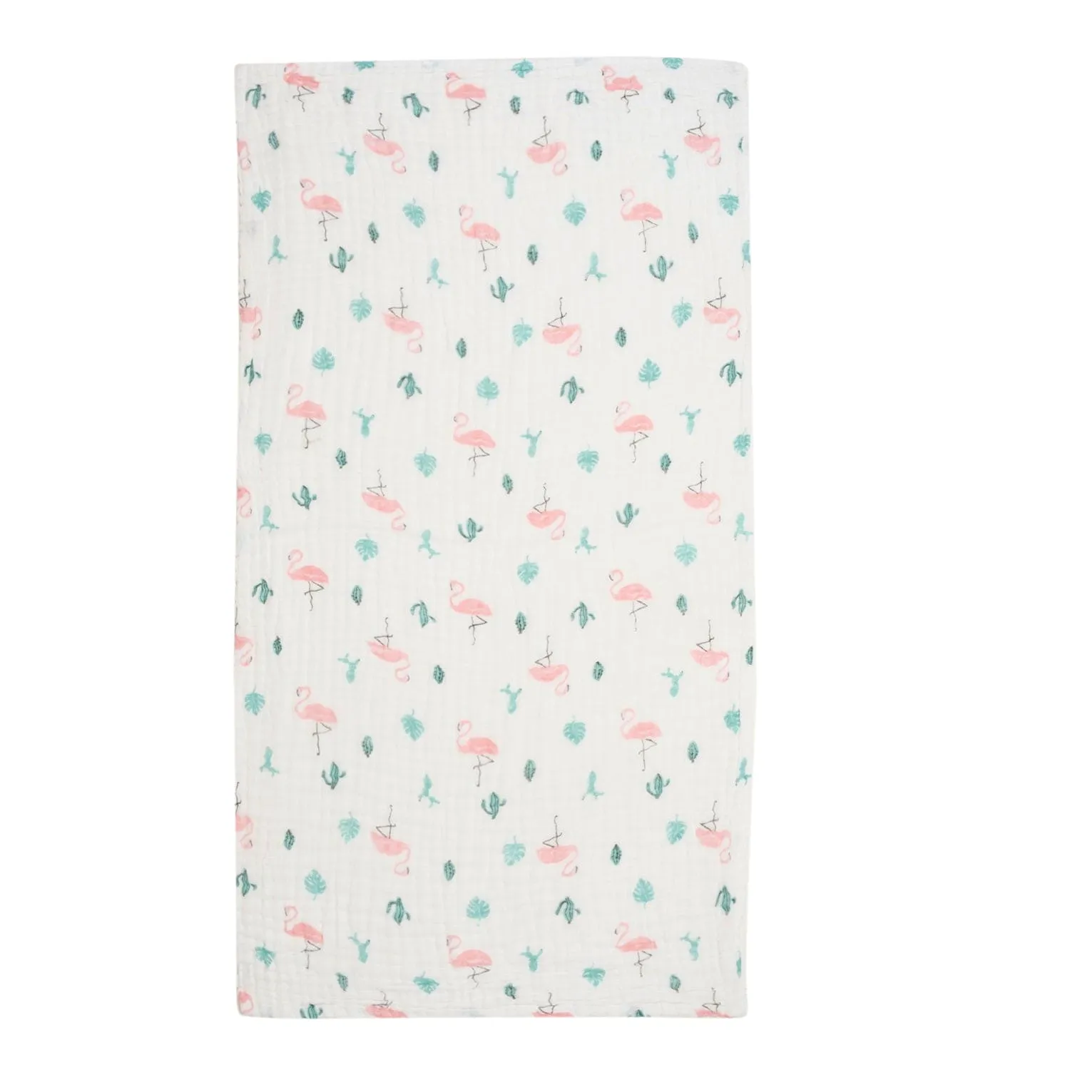 Baby Moo Flamingo 100% Cotton Ultra Soft Eco Friendly Absorbent Towel - White