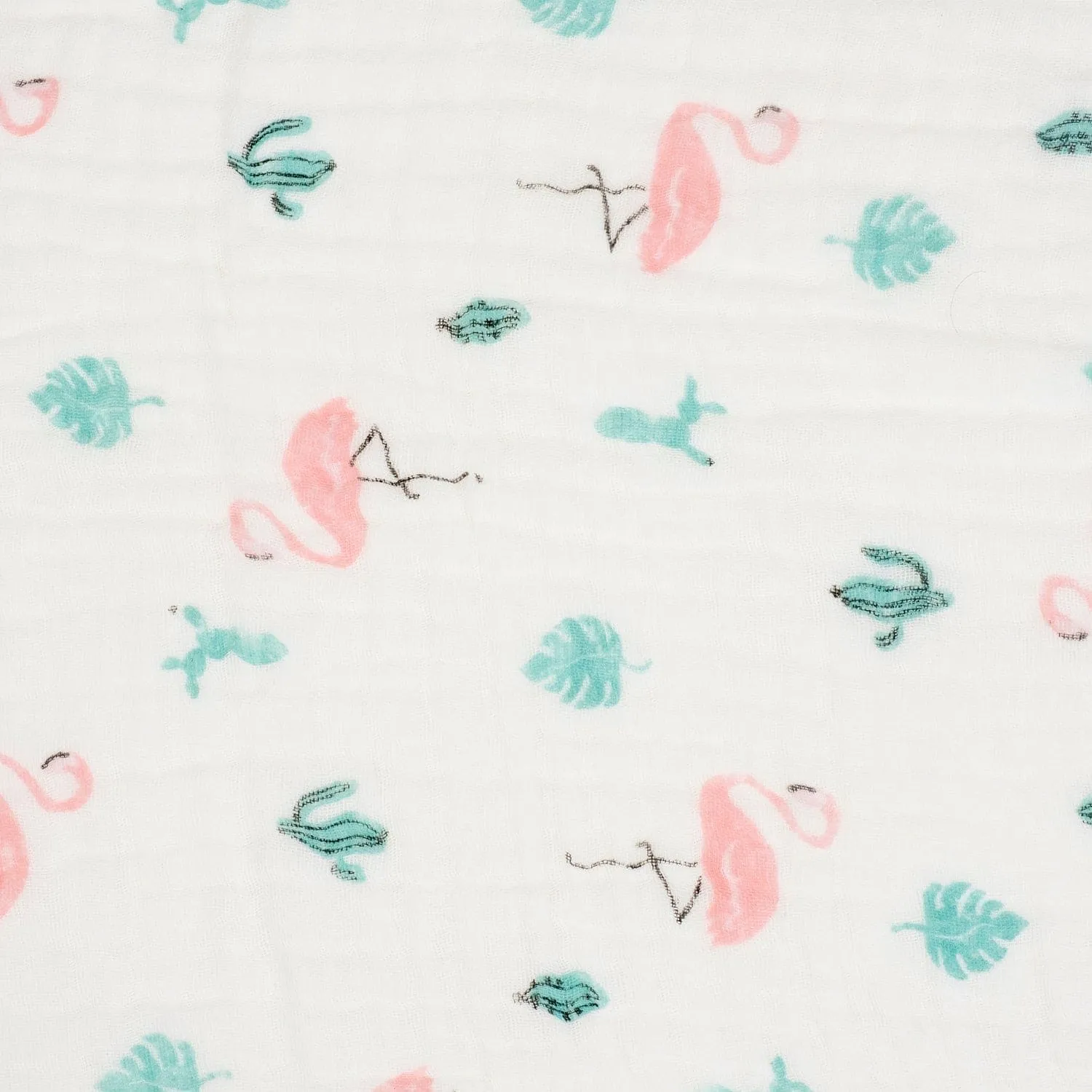 Baby Moo Flamingo 100% Cotton Ultra Soft Eco Friendly Absorbent Towel - White