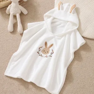 Baby Robe Cartoon Hoodies Rabbit Cloak Girl Boys Sleepwear Bath Towels Kids Soft Bathrobe Pajamas Children's Clothing Costumes