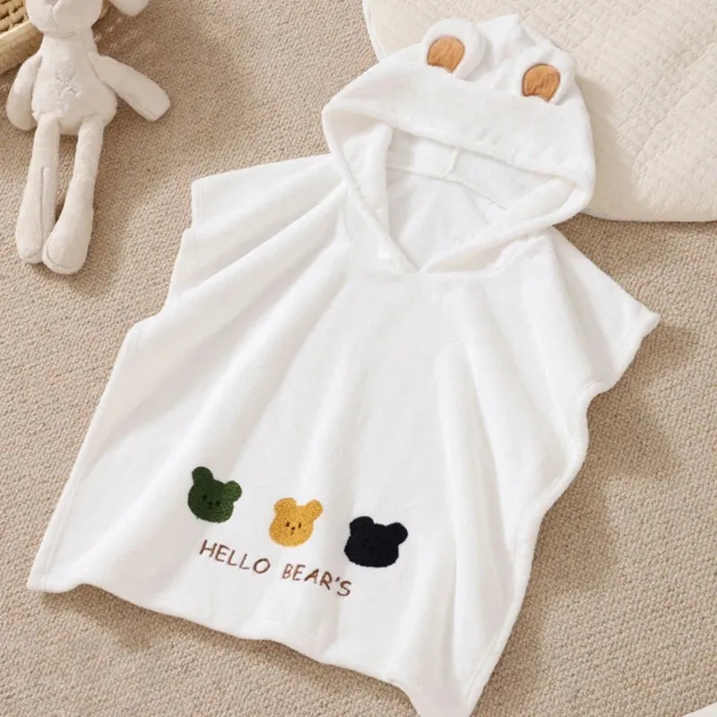 Baby Robe Cartoon Hoodies Rabbit Cloak Girl Boys Sleepwear Bath Towels Kids Soft Bathrobe Pajamas Children's Clothing Costumes