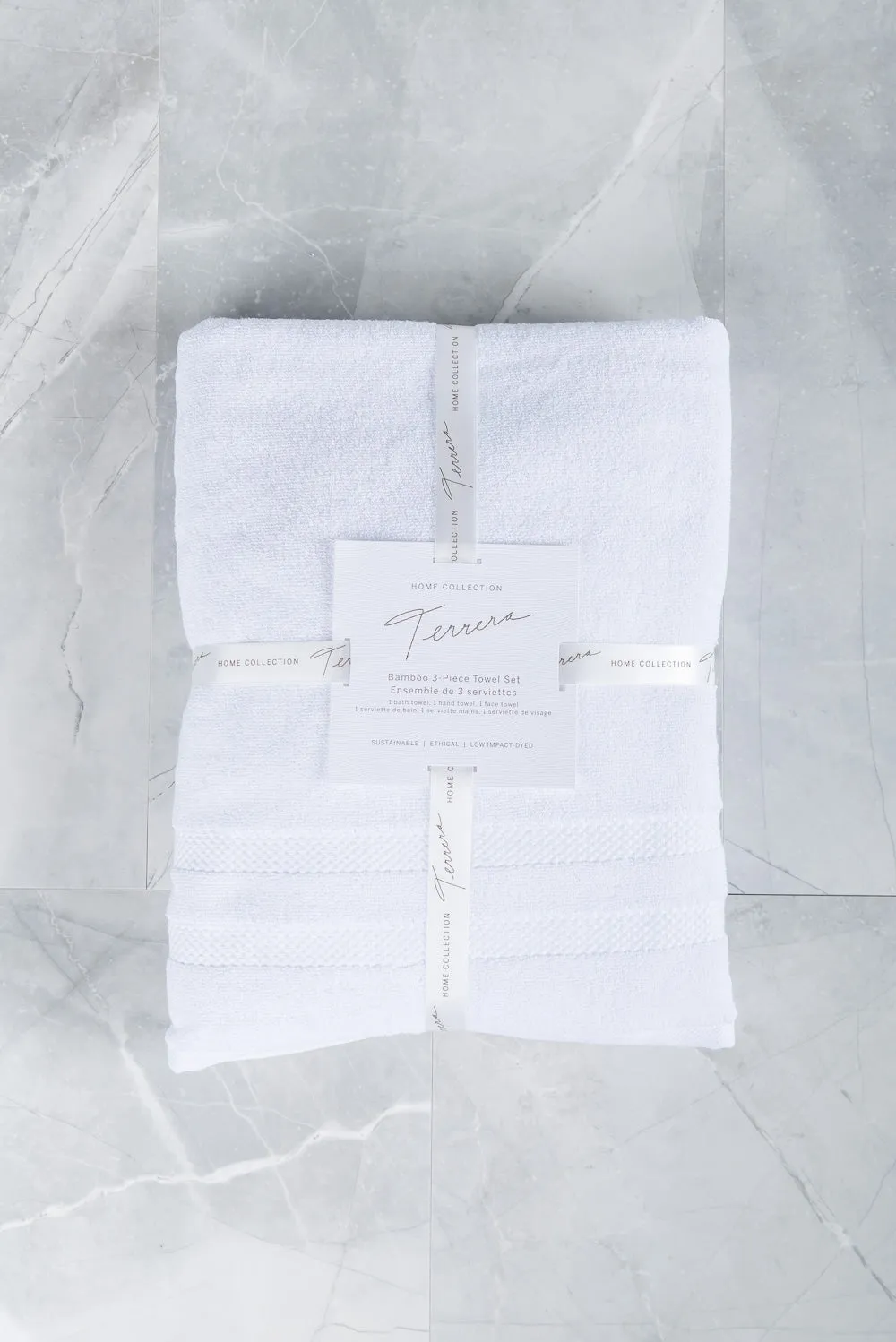 Bamboo 3-Piece Towel Set - White