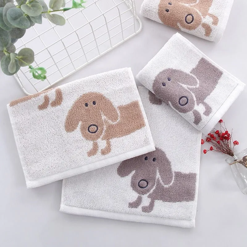 Bathroom Dachshund Towel Set