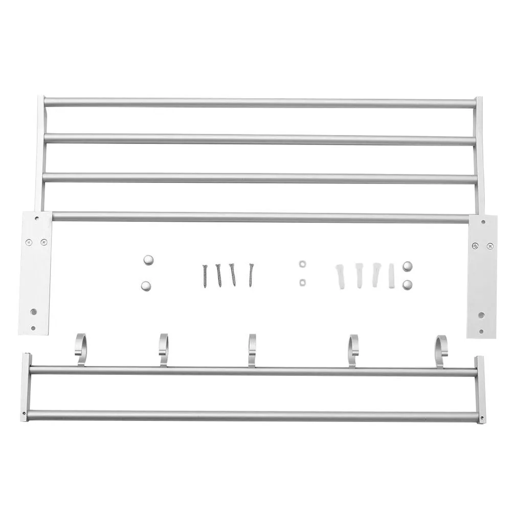 Premium Quality Wall-Mounted Bathroom Shelf with Integrated Towel Rack