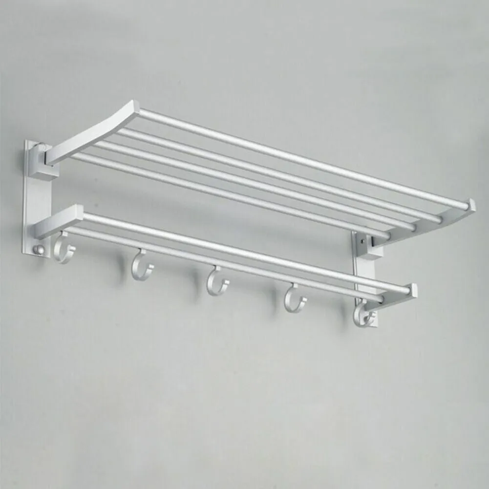 Premium Quality Wall-Mounted Bathroom Shelf with Integrated Towel Rack