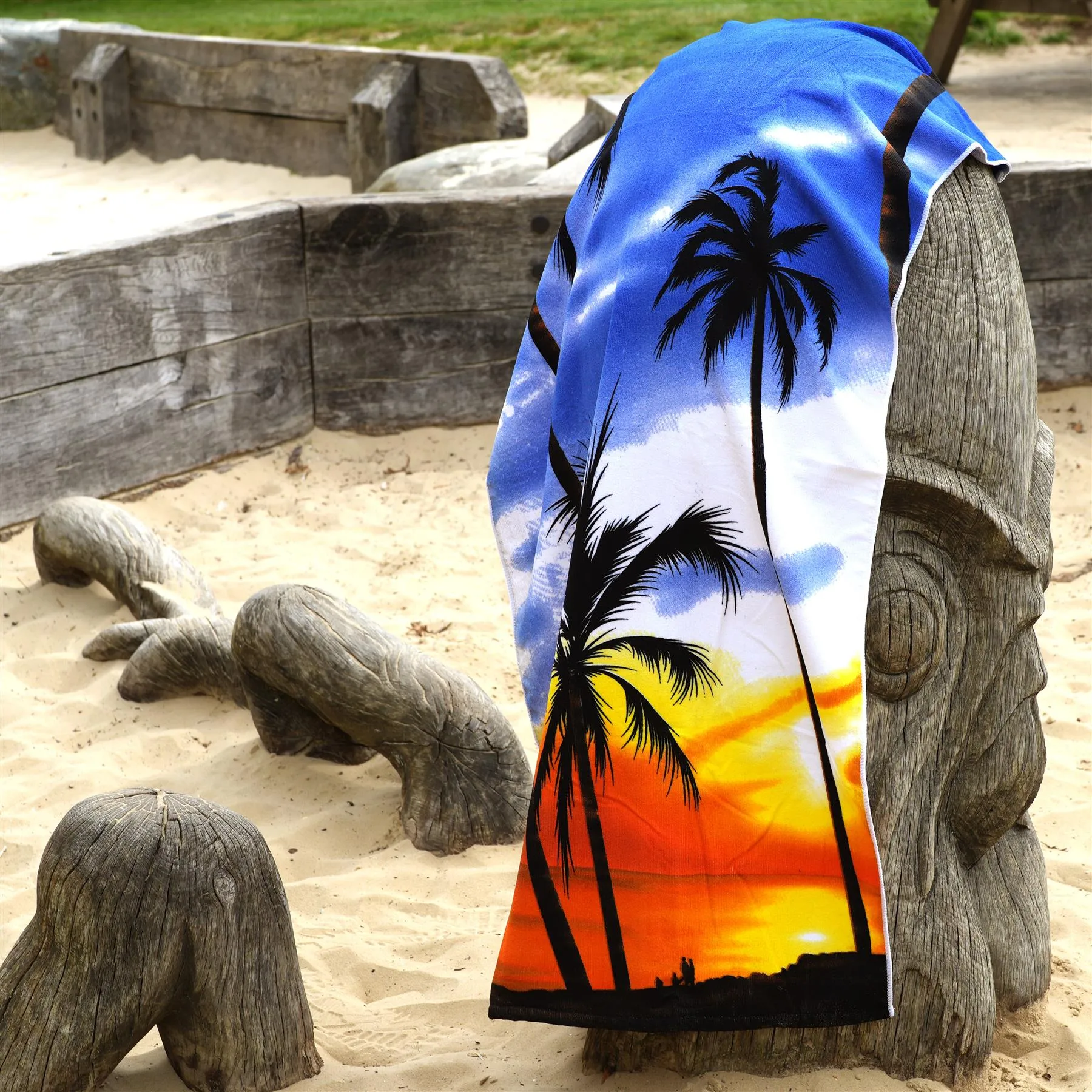 Beach Bath Towel Sunrise Design Microfibre Towel