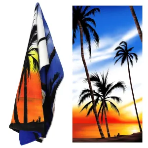 Beach Bath Towel Sunrise Design Microfibre Towel