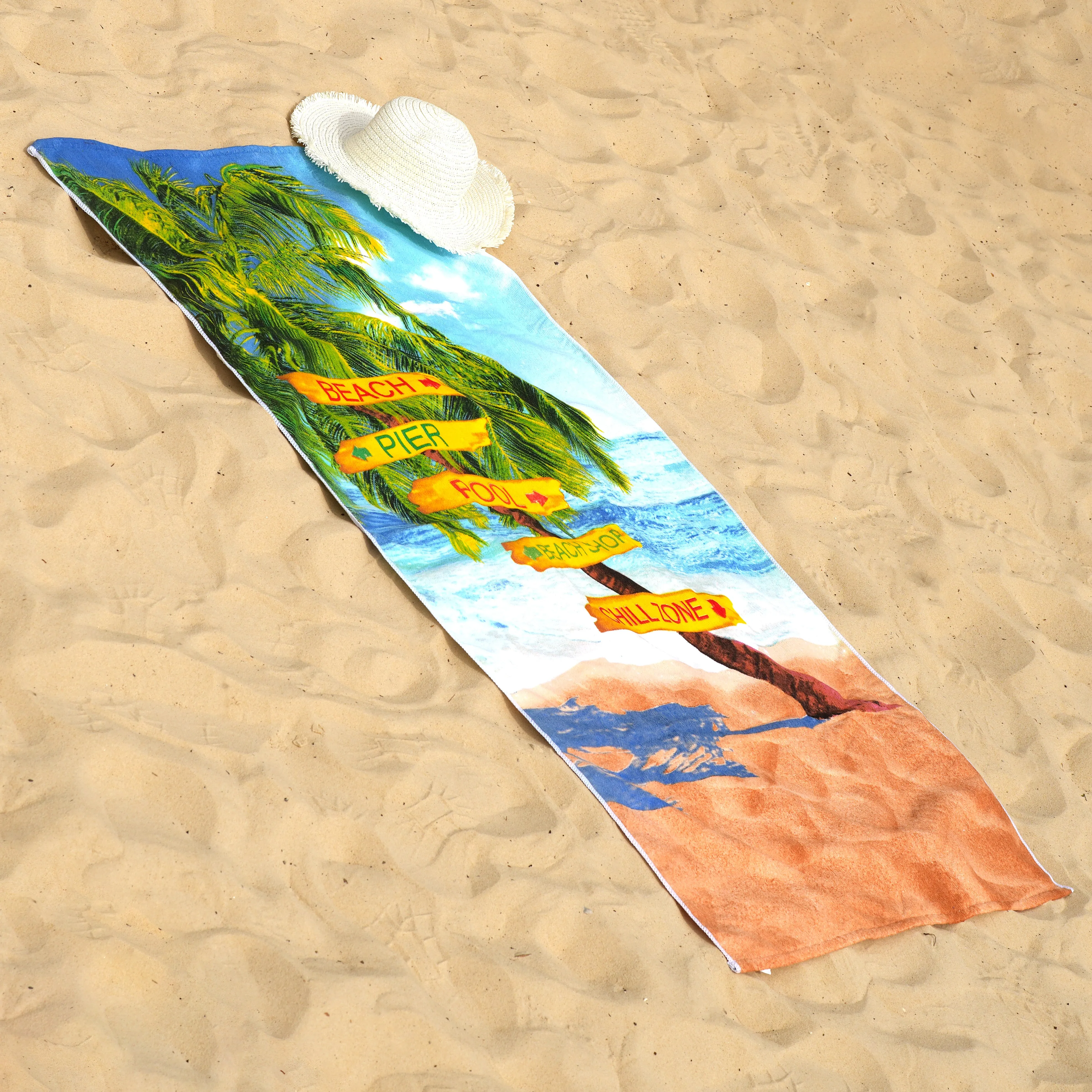 Beach Signs Design Large Towel