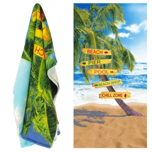 Beach Signs Design Large Towel