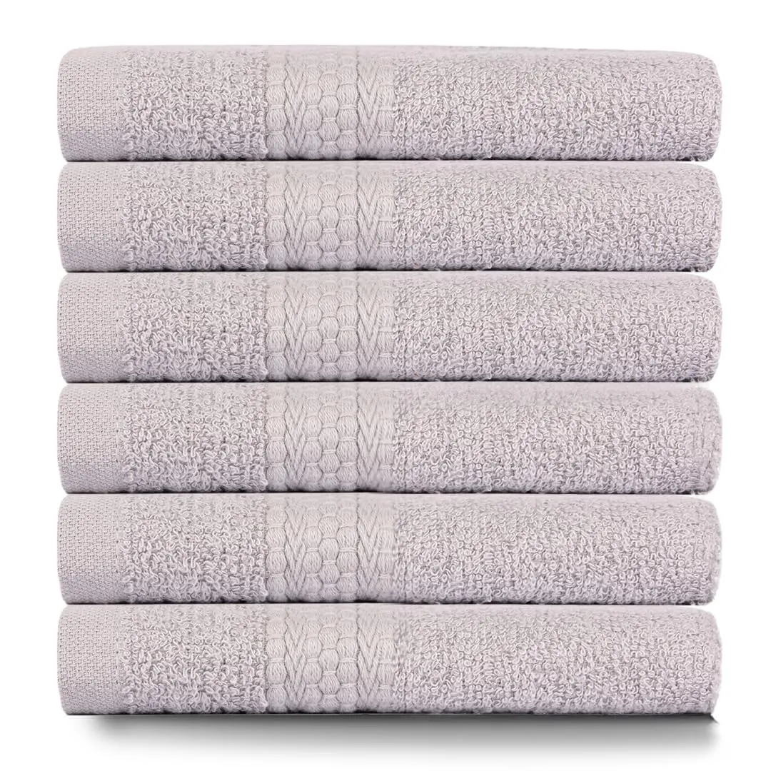 BePlush 450 GSM Bamboo Towel | Ultra Soft, Absorbent, & Quick Dry Towels for Gym, Travel (Face Towel, Rust, Pack of 6)