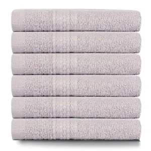 BePlush 450 GSM Bamboo Towel | Ultra Soft, Absorbent, & Quick Dry Towels for Gym, Travel (Face Towel, White, Pack of 6)