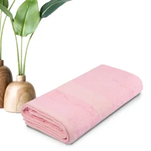 BePlush Bamboo Towels for Bath Large Size | Ultra Soft, Highly Absorbent, Quick Dry, Anti Bacterial Bamboo Bath Towel for Men & Women || 450 GSM, 27 x 55 Inches (1, Pink)