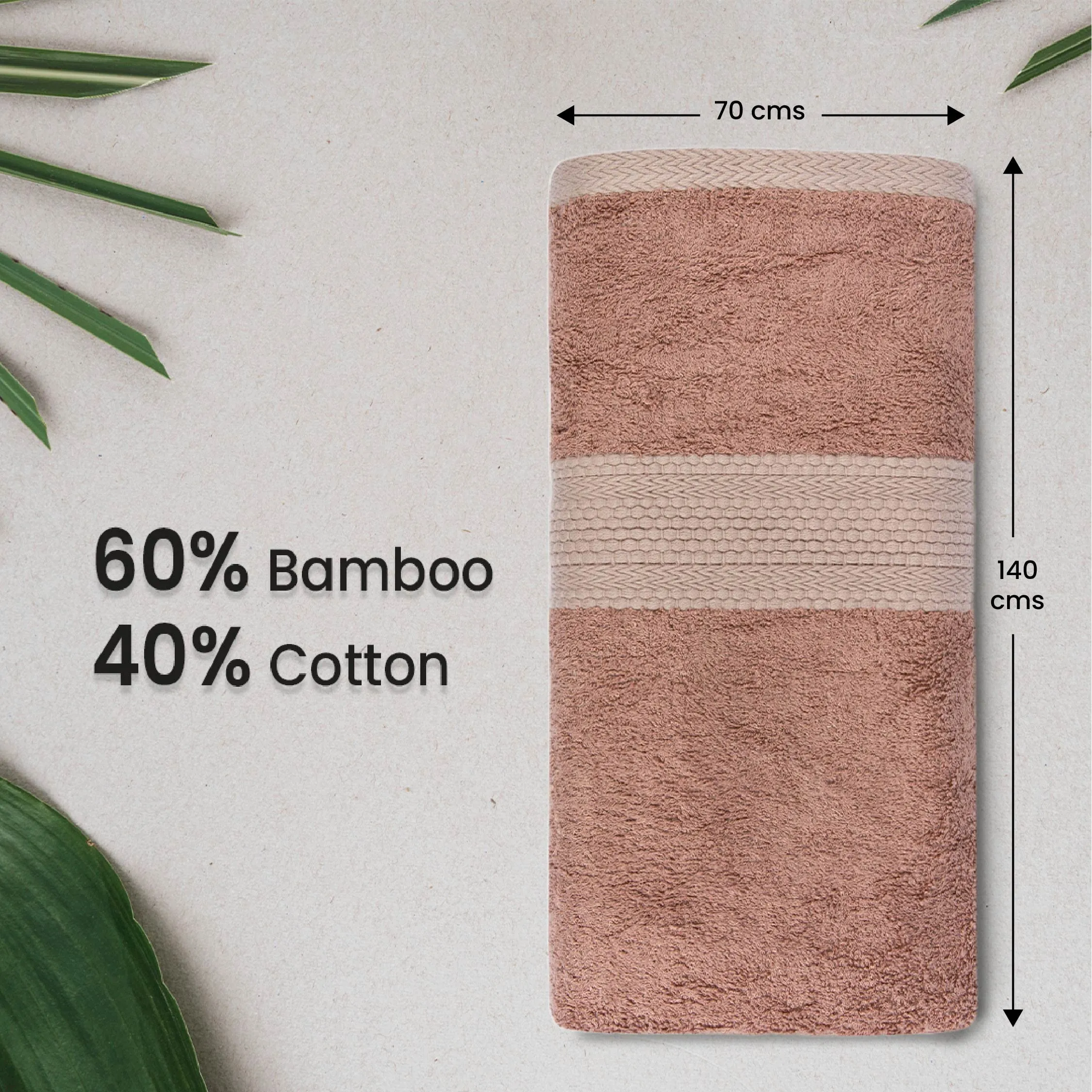 BePlush Bamboo Towels for Bath| Ultra Soft, Highly Absorbent, Quick Dry, Anti Bacterial Bamboo Bath Towel for Men & Women || 450 GSM, 27 x 55 Inches (1, Rust)