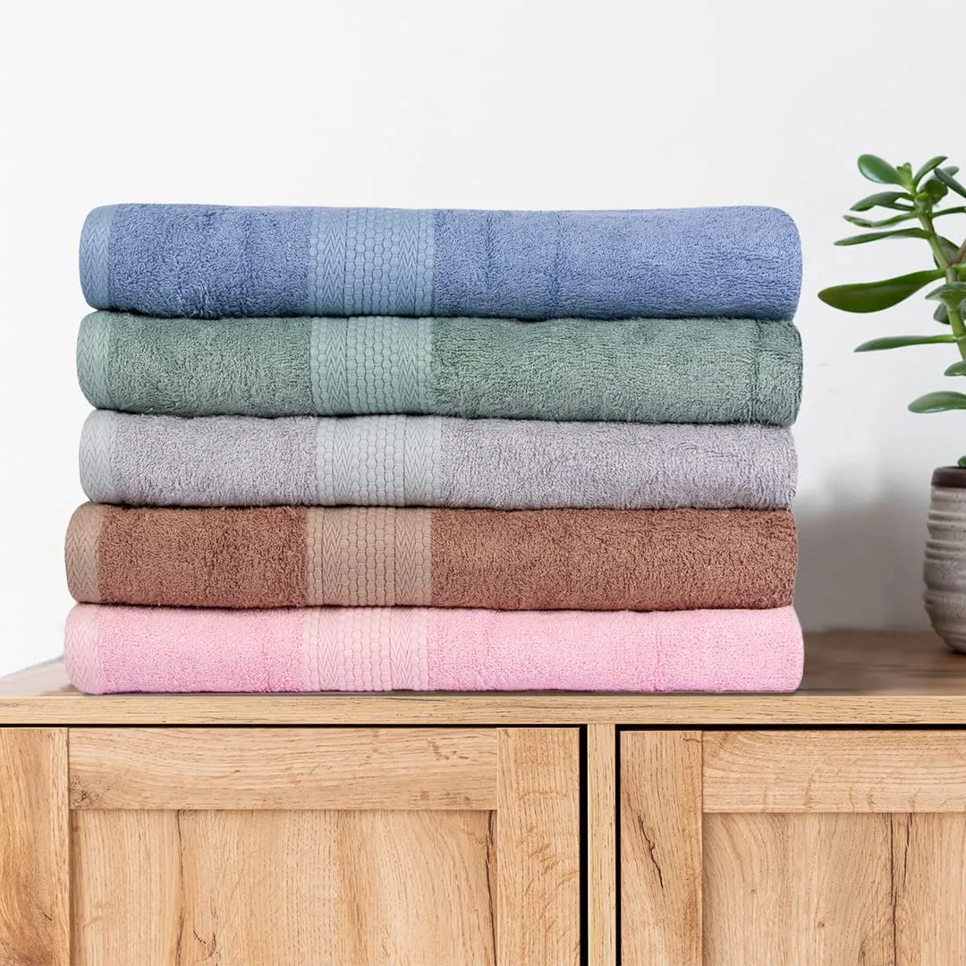 BePlush Bamboo Towels for Bath | Ultra Soft, Highly Absorbent, Quick Dry, Anti Bacterial Bamboo Bath Towel for Men & Women || 450 GSM, 27 x 55 Inches (2, Olive Green & Aqua Marine Blue)