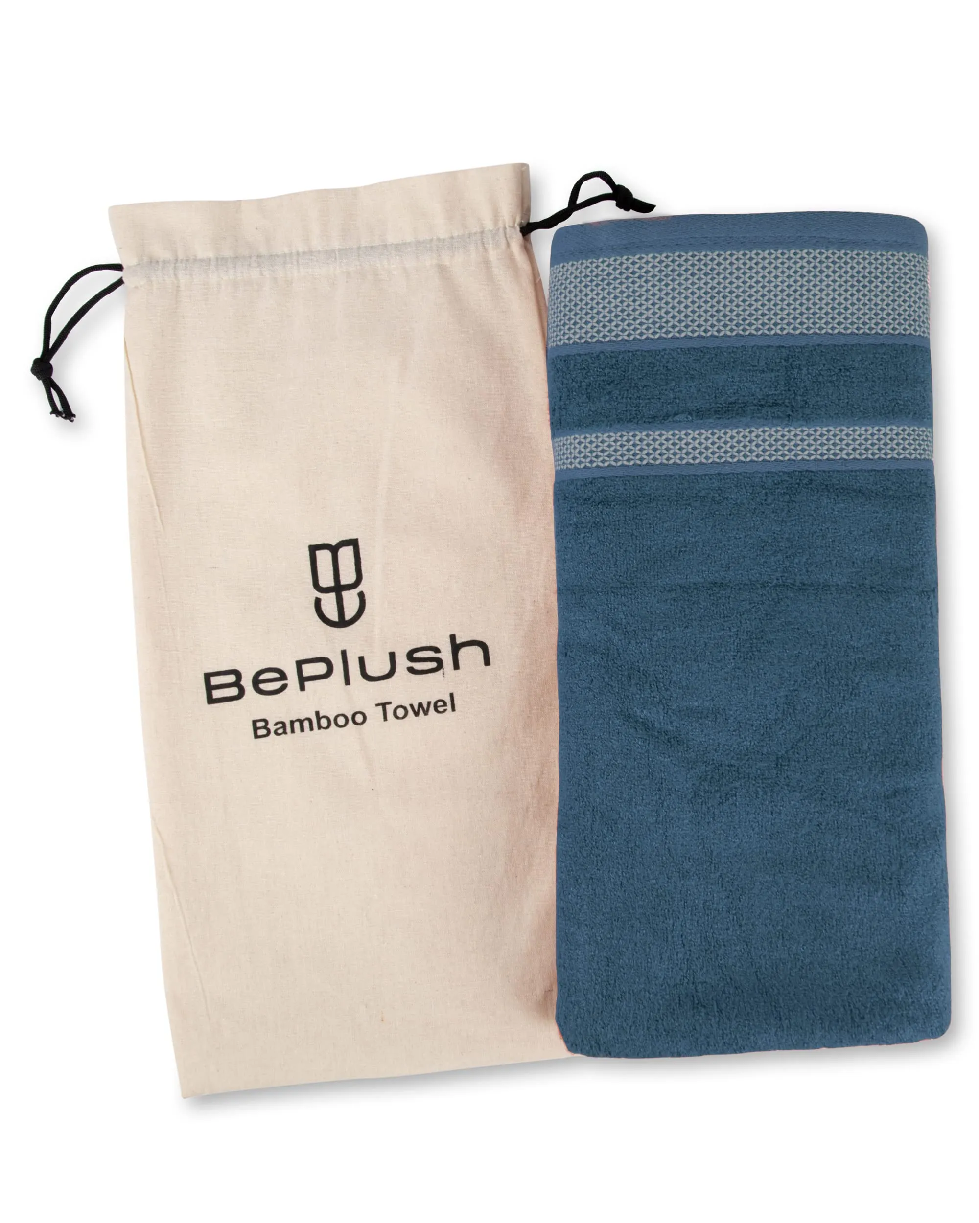 BePlush Zero Twist Bamboo Towels for Bath | Ultra Soft, Highly Absorbent, Quick Dry, Anti Bacterial Bamboo Bath Towel for Men & Women || 450 GSM, 29 x 59 Inches (1, Emerald Blue)