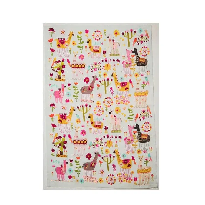 Bon Artis Cotton Tea Towel - Llamas