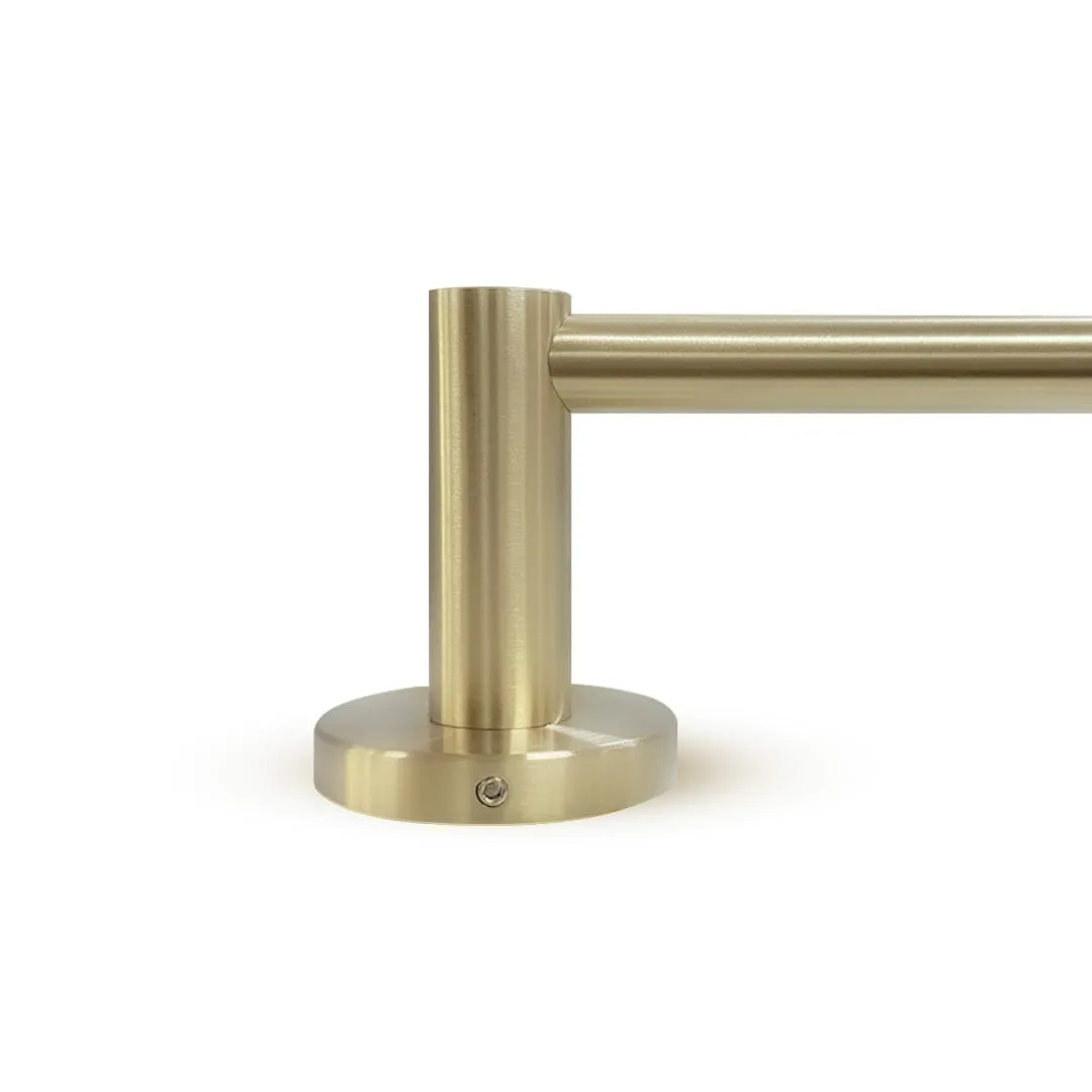 Clio Single Towel Rail 600mm Brushed Gold