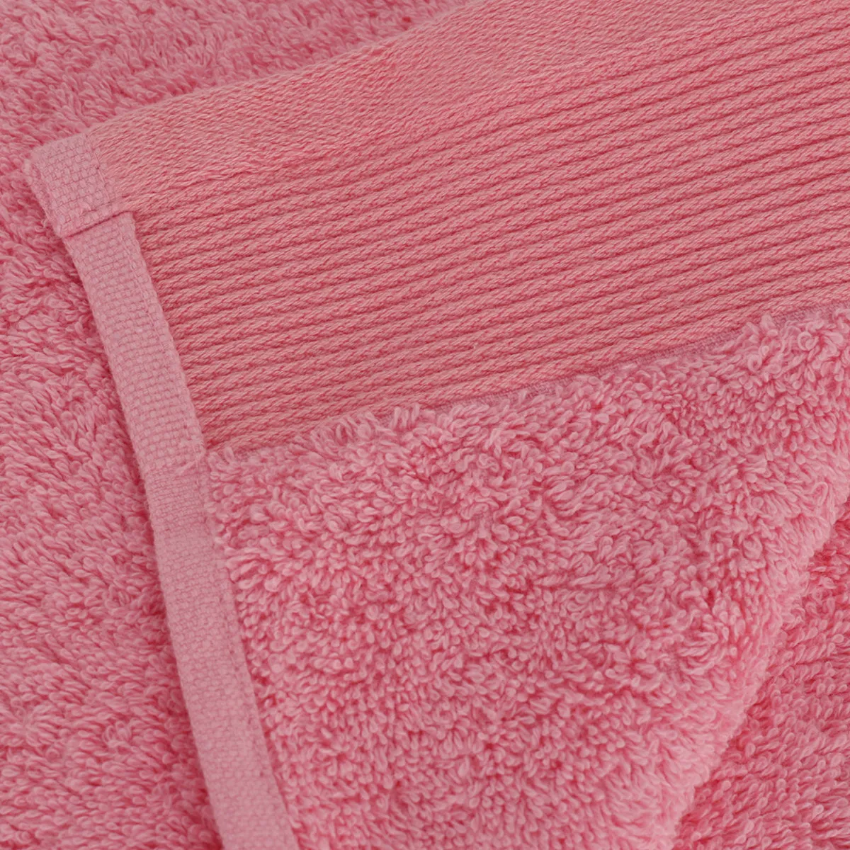 Colorart Embedded Stripe Salmon Pink Towel