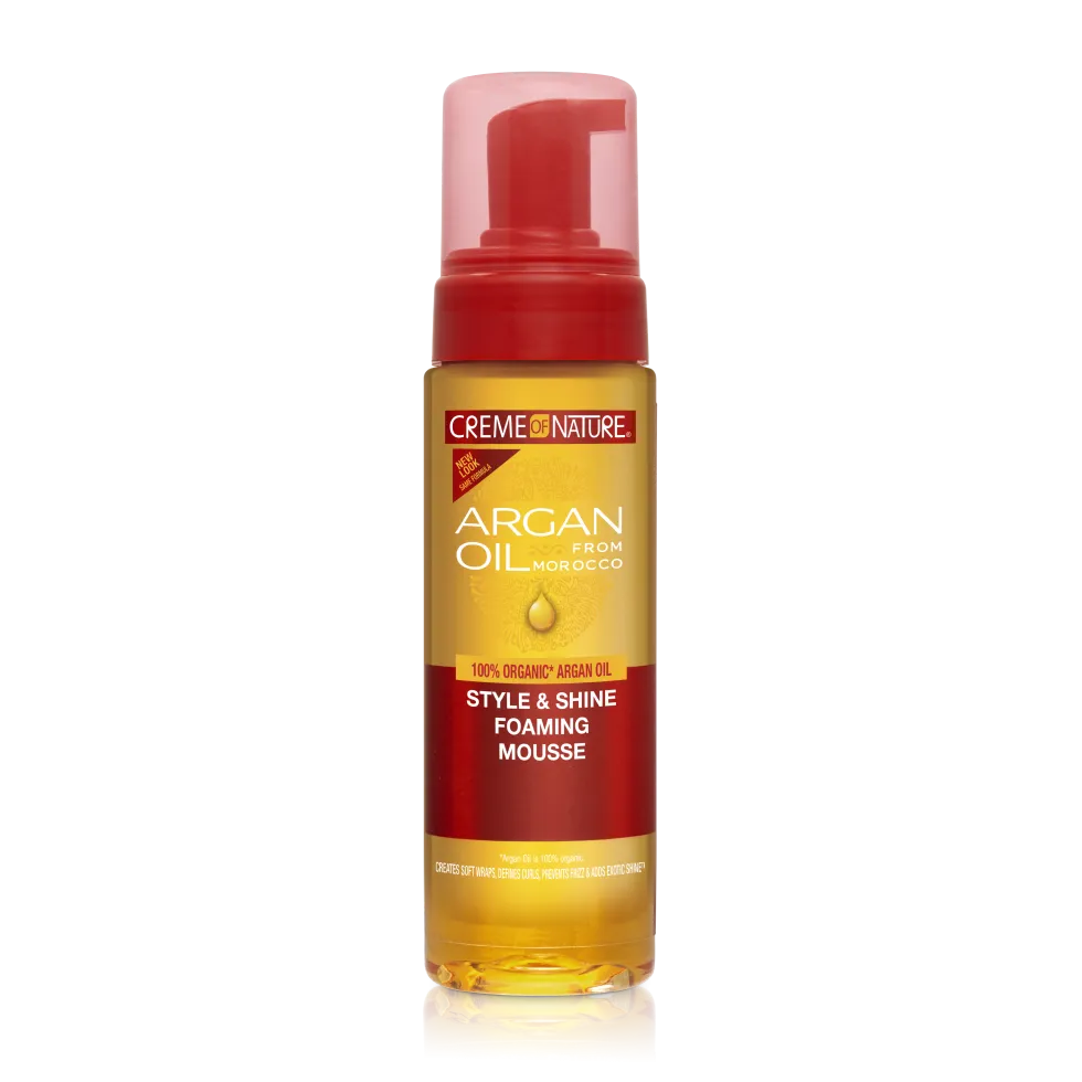 Creme of Nature Argan Oil from Morocco Style & Shine Foaming Mousse 7oz