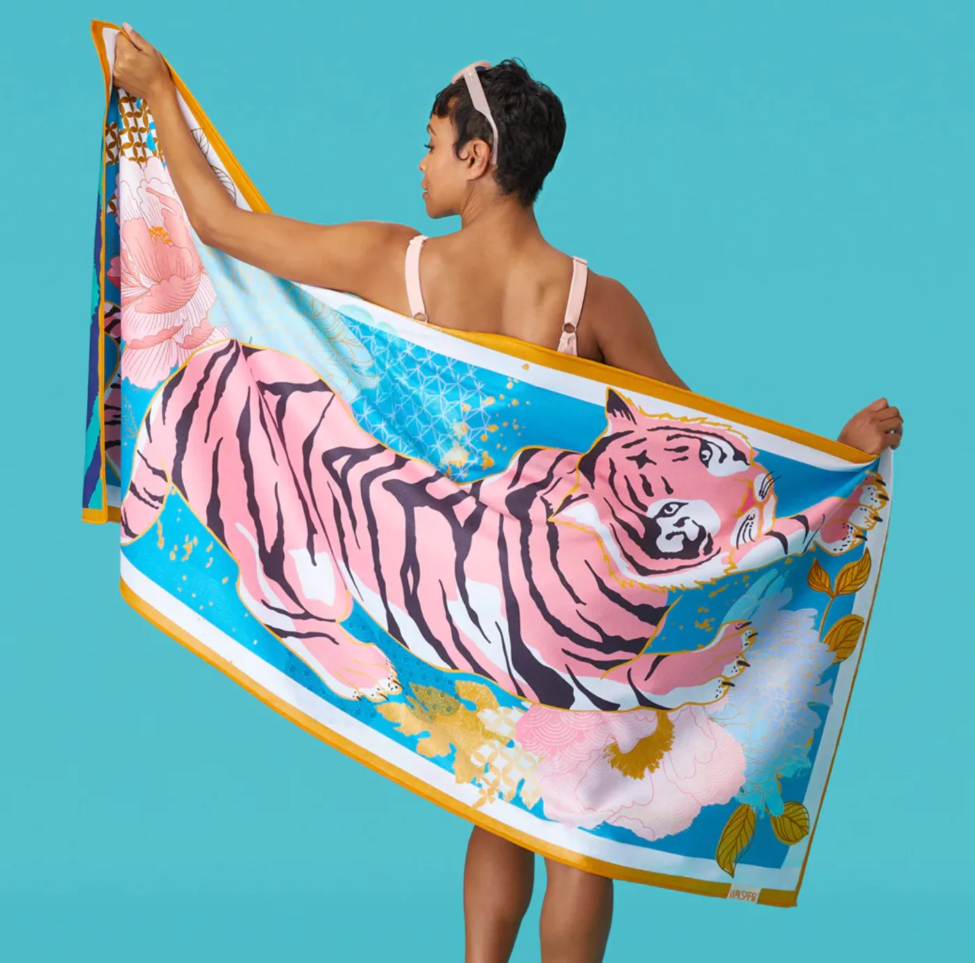 Crouching Tiger Microfiber Beach Towel