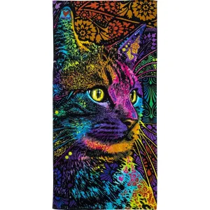 Dean Russo Super Soft Plush Cotton Beach Bath Pool Towel (Mysterio Gaze Cat