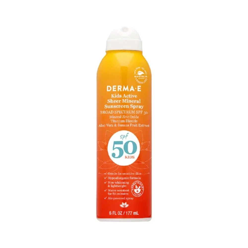 DERMA-E - Kids Active Sheer Mineral Sunscreen Spray SPF 50 (177ml)