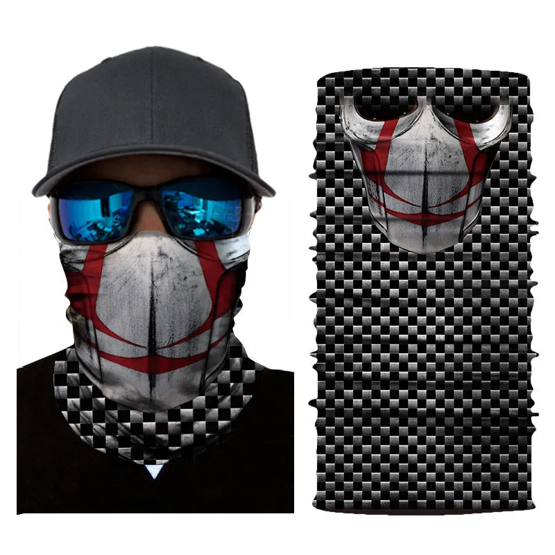 Digital Printing Clown Outdoor Sports Sun Protection Towel Multi-Function Sports Scarf