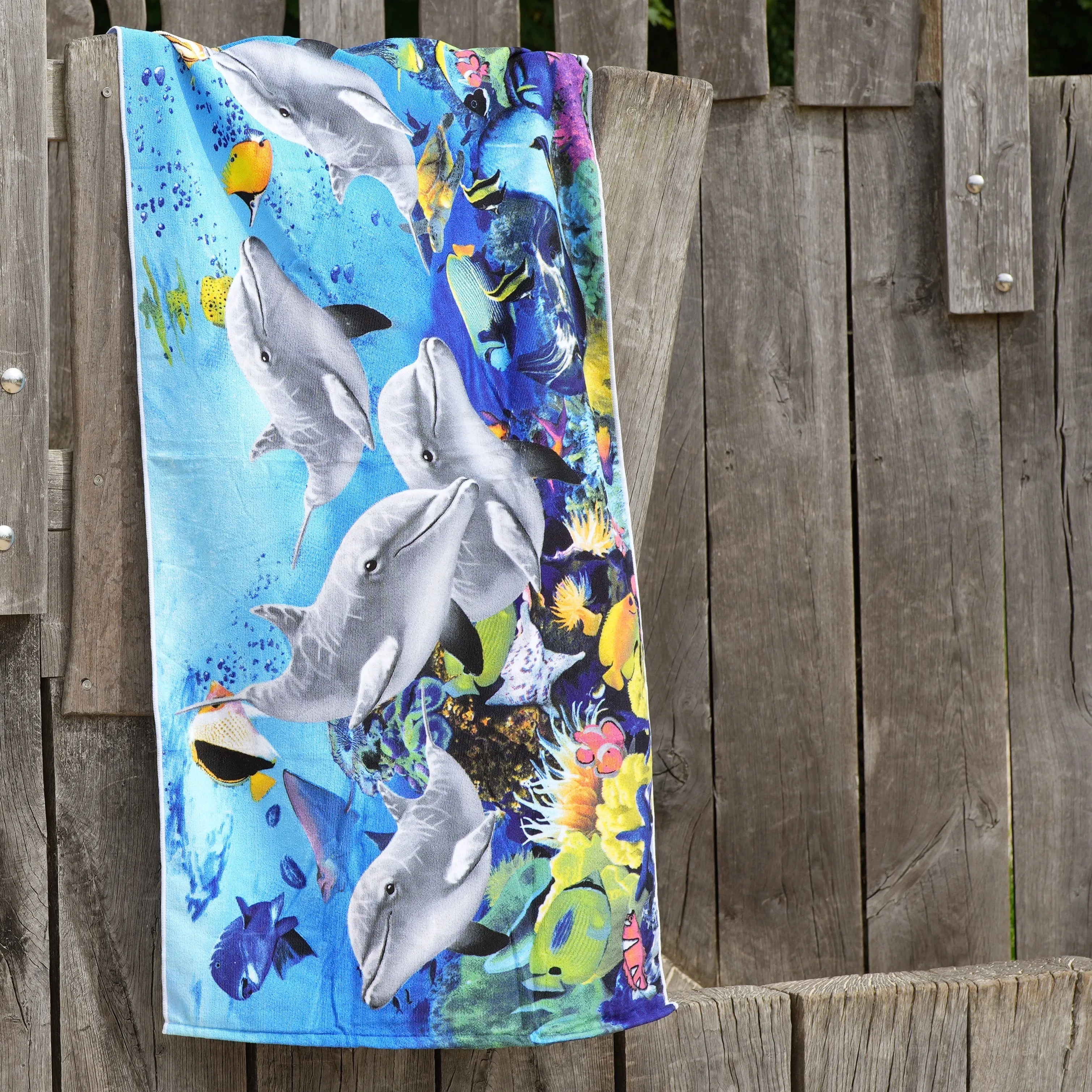 Dolphins Design Large Towel