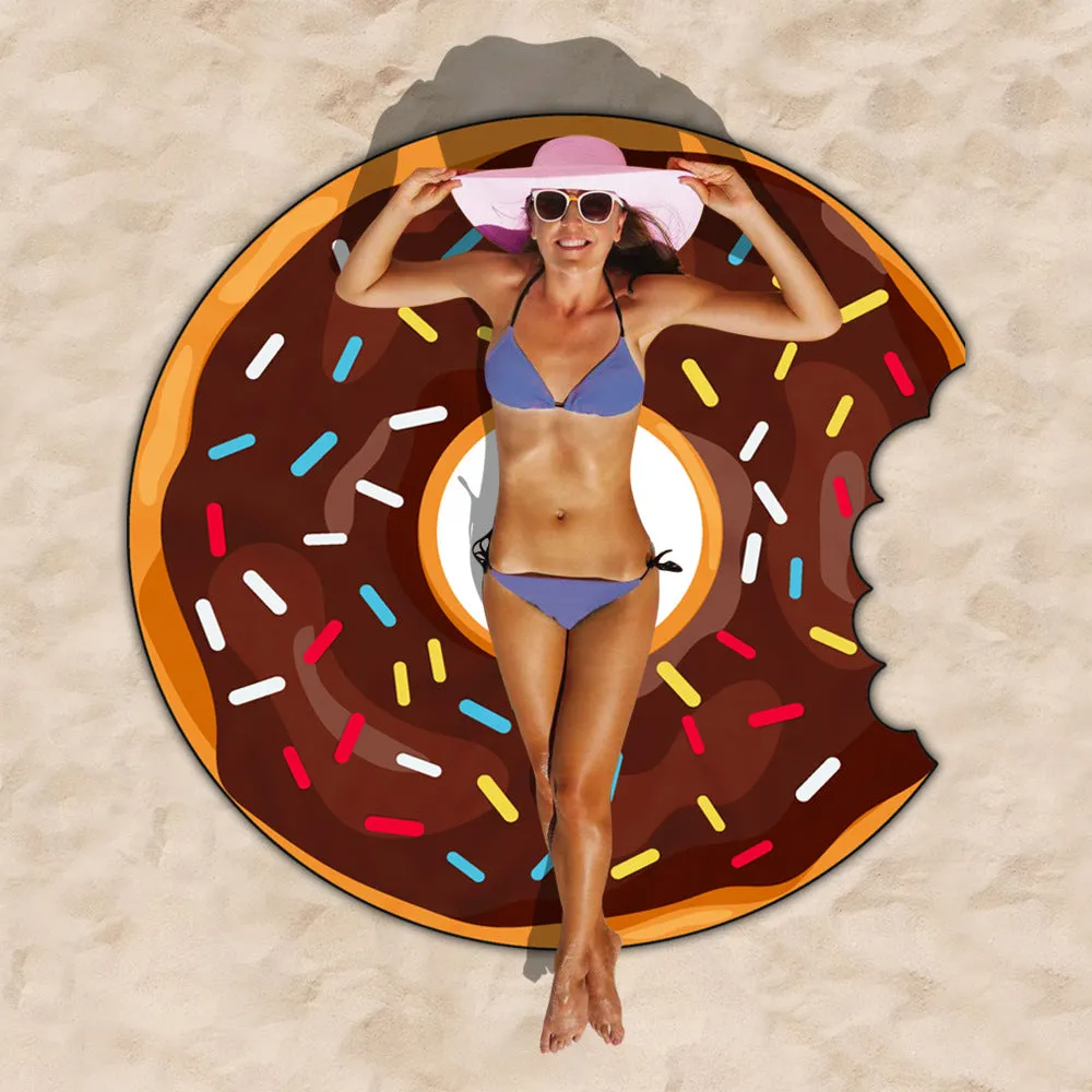 Donut Style Microfiber Towel Cloth Beach