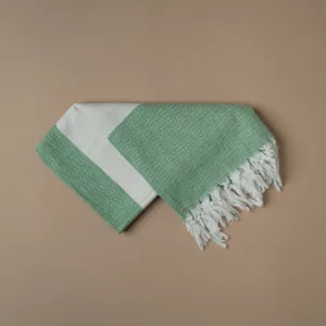 Eco-Friendly Organic Bath Towel with Plant-Based Dyes • Tulasi green •