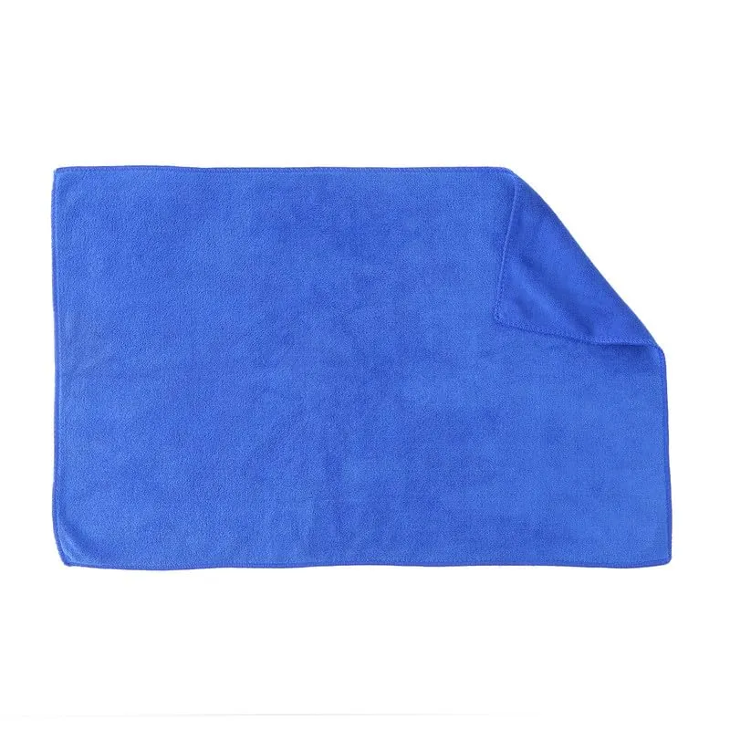 Encasa Microber Face Towel (40x60 cm) 400 GSM - Super Absorbent, Quick-Dry, Gentle on Skin, Super-Soft for Everyday Use | Microfiber Face Towel for Women & Men (Blue, Pack of 2)