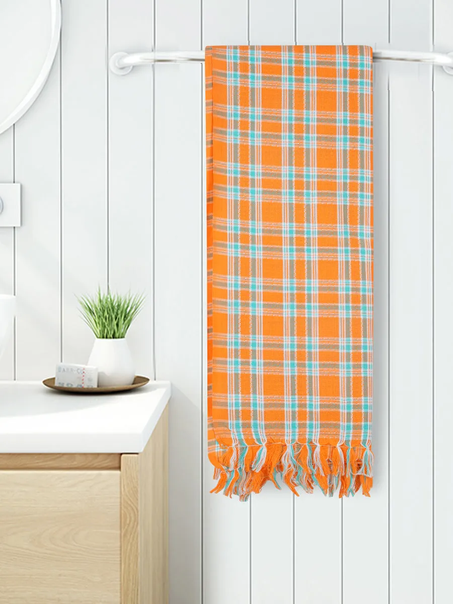 Evergreen Special Checked Bath Towel Colour (Pack of 2)