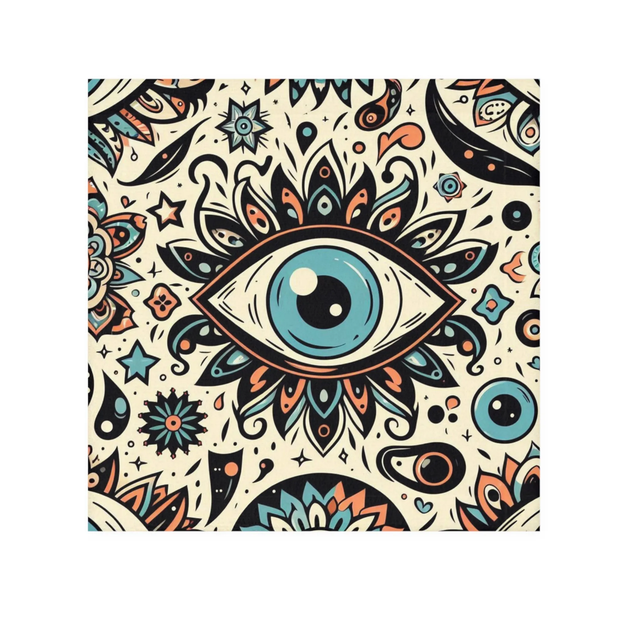 Face Towel - Evil Eye Paisley