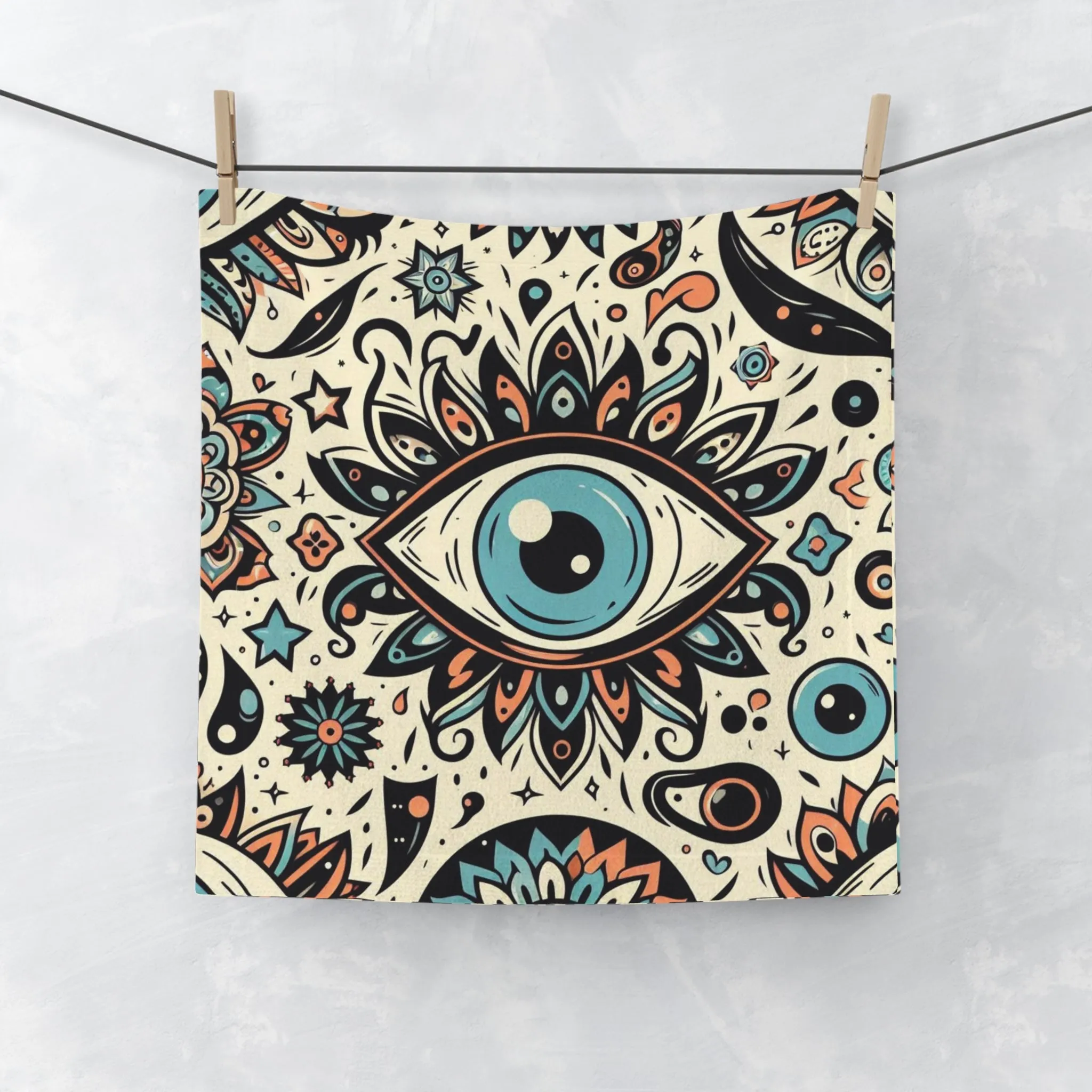 Face Towel - Evil Eye Paisley