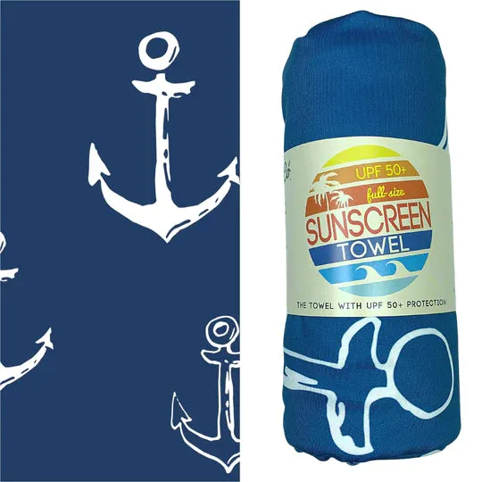 Full Size UPF 50  Sunscreen Beach Towels